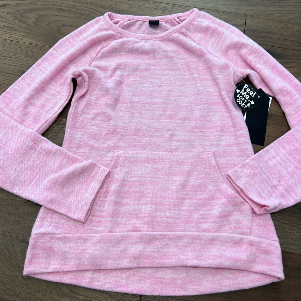 Heather Pink Sweater Soft and Cozy Girls M NWT